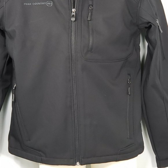 Free Country Coat Black Size S Men's Cubic Dobby Softshell New with Tags - Picture 12 of 16